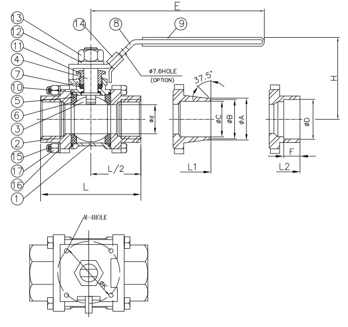 Three-Pc Ball Valves