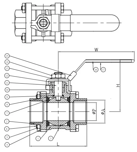 Three-Pc Ball Valves